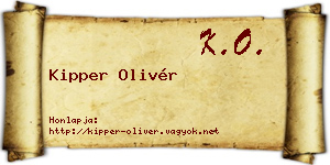 Kipper Olivér névjegykártya